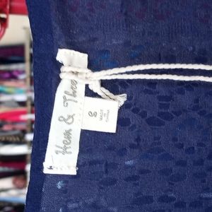 Blue and white blouse